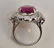 206: 11CT RUBY 2.5CTW DIAMOND DINNER RING 18k wht sz7 - 2