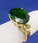 147: 7.66ctw TSAVORITE & PERIDOT FASHION RING SZ 6 5GRM