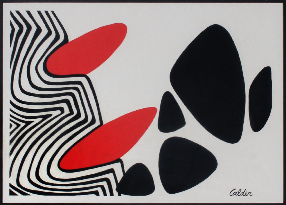 ALEXANDER CALDER LITHOGRAPH COMPOSITION 72: ALEXANDER CALDER LITHOGRAPH COMPOSITION 72: sight size 13.5" x 19.75", signed in the plate lower right, framed, 21" x 27.25".