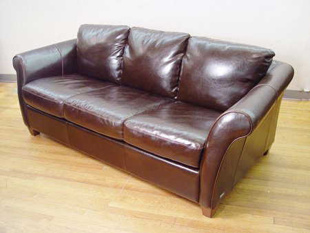1056 Chocolate Brown Leather Sofa By Italsofa