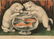 1437: 4 CURRIER & IVES VINTAGE CAT LITHOGRAPHS - 5