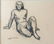 ANTON FRIESZ RECLINGING FEMALE NUDE DRAWING