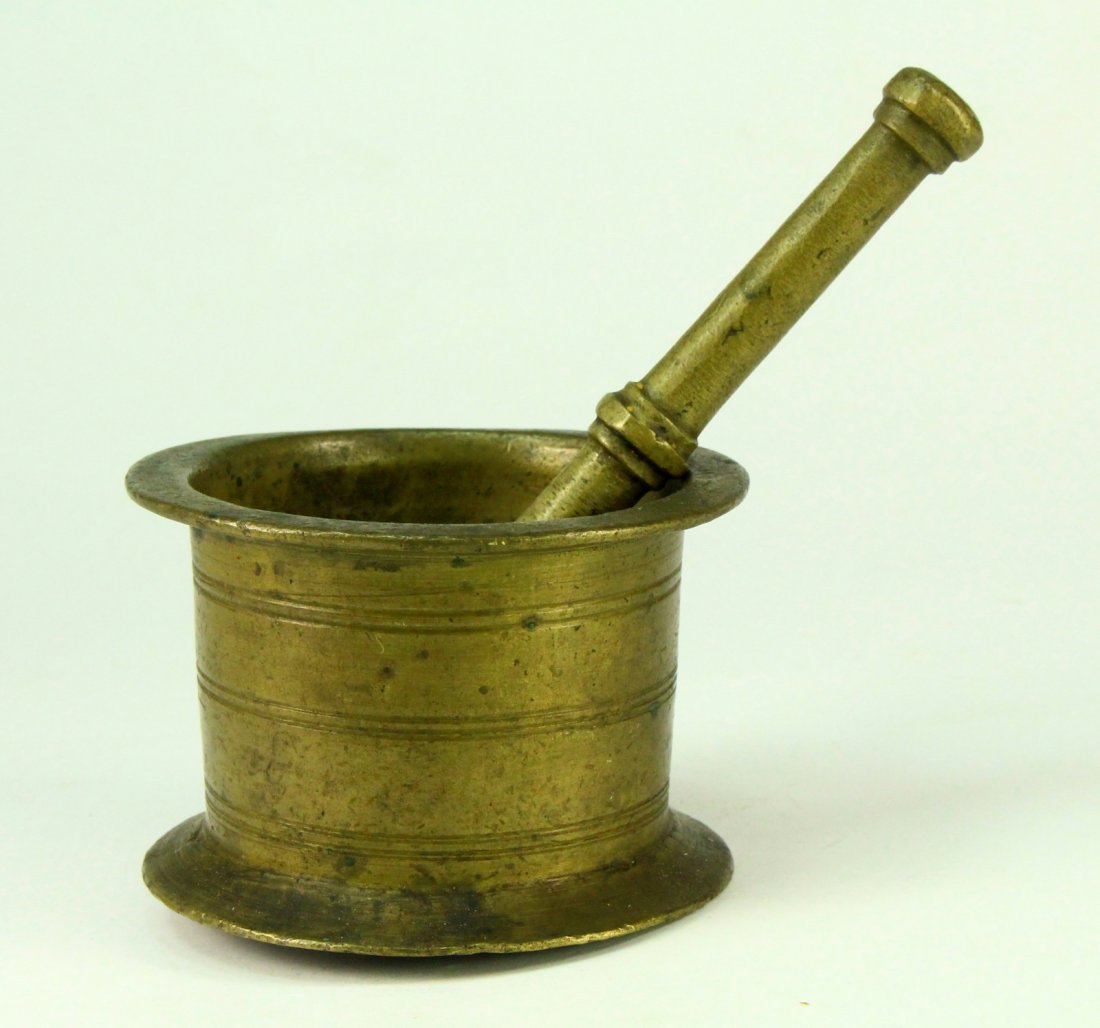1600's Bronze Diminutive Pharmaceutical Mortar & Pestle (1 of 8)