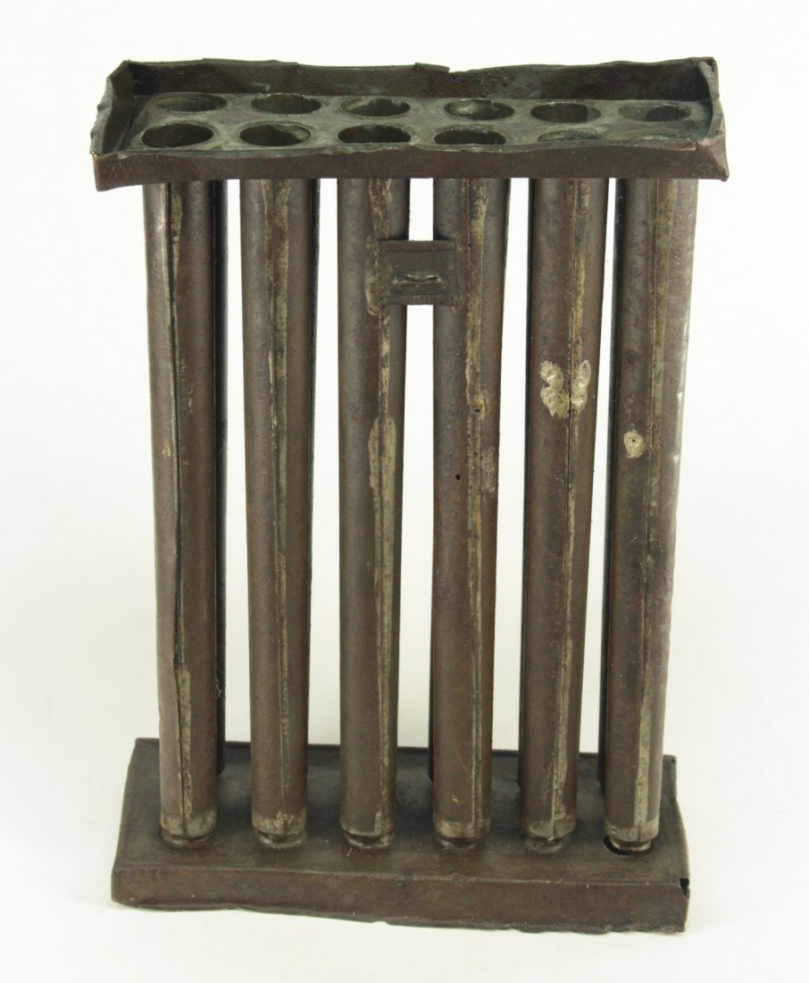 1800's Tin 12-Section Tapered Candle Wax Mold (1 of 9)