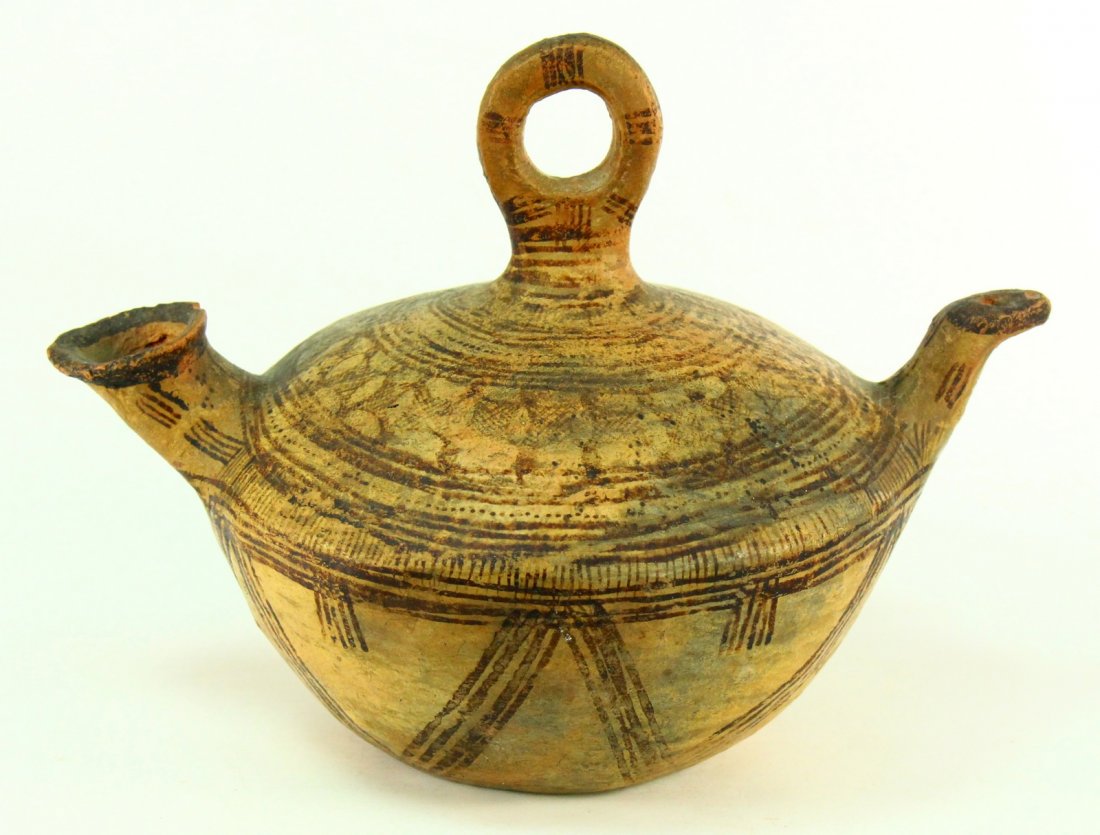 Antique KABYLE Berber Culture Algeria Earthenware Lamp (1 of 11)