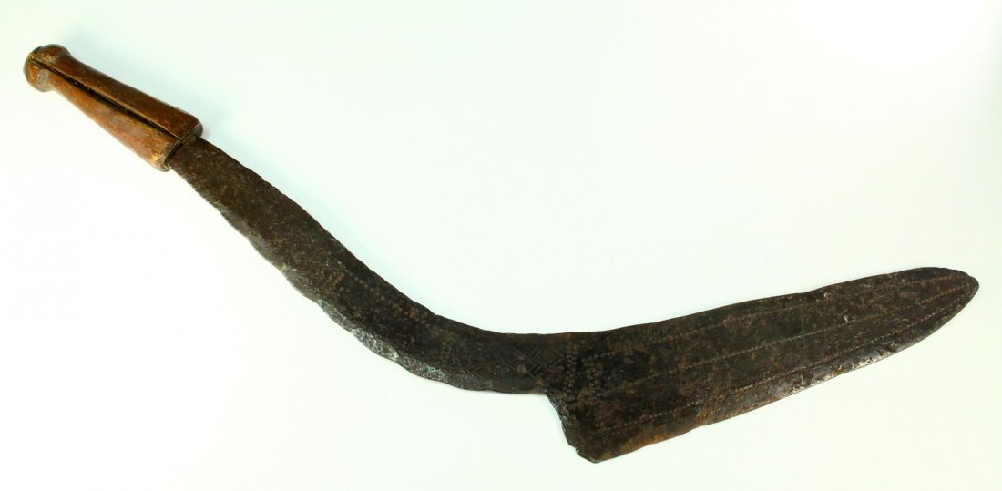 Antique African KUBA/BANDIA Congo Sword Throwing Knife (1 of 10)