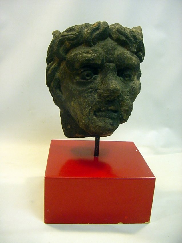 III-IVc. AD Roman Lime Stone Head of a Satyr/Fawn (1 of 10)