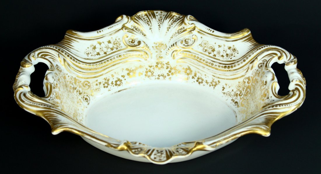 c.1800-1830 OLD PARIS Gilt Fine Porcelain Fruit Bowl (1 of 10)