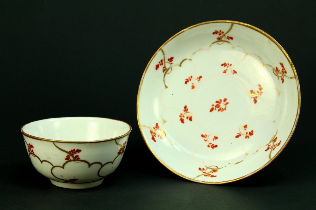 18th C. Fine Porcelain COZZI Teabowl Cup & Saucer (1 of 10)