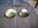 Chinese two small green jade bowls. - 2
