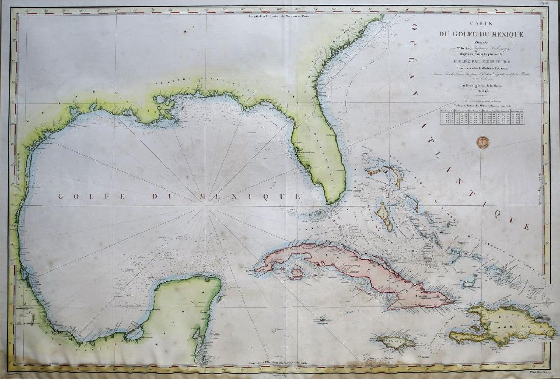 French Florida Engraved Map (1 of 2)