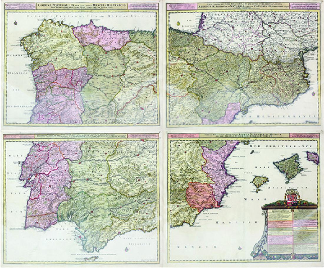 Allard Engraved Map of Iberian Peninsula (1 of 5)