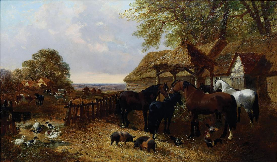 Herring Stable Yard Oil Painting (1 of 3)