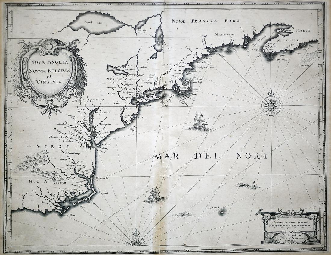 Janssonius Map of East coast (1 of 1)