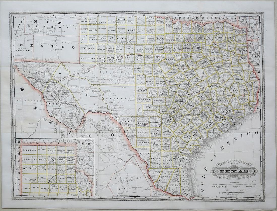 Cram Map of Texas (1 of 2)