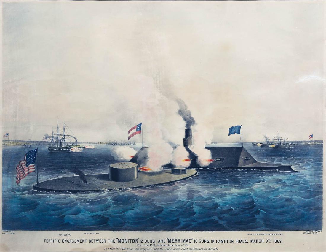 Monitor and Merrimac Ironclad Battle (1 of 2)