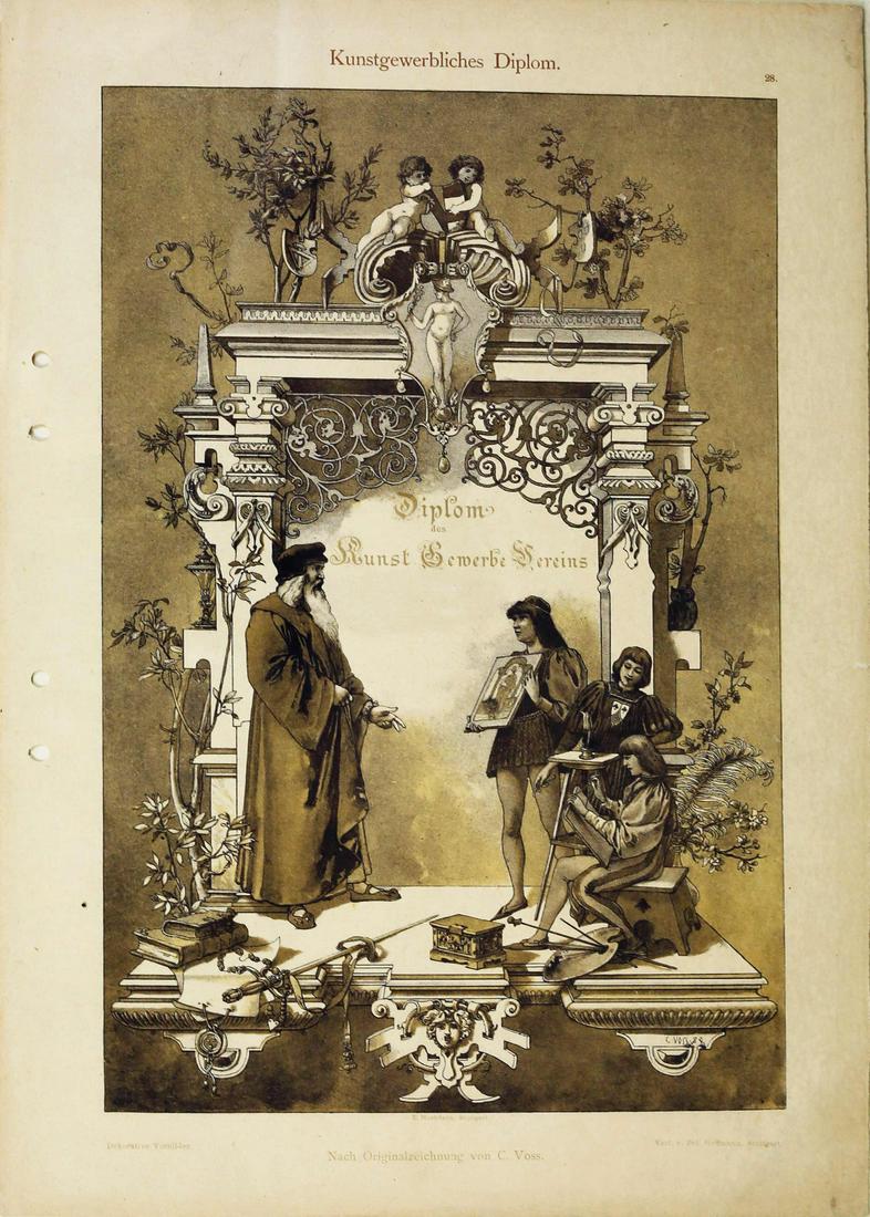 Art Nouveau / Jugendstil Design Print (1 of 1)