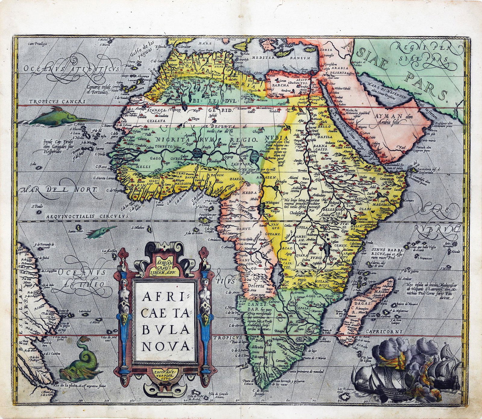 Ortelius Map of Africa Apr 04, 2020 Arader Galleries in New York