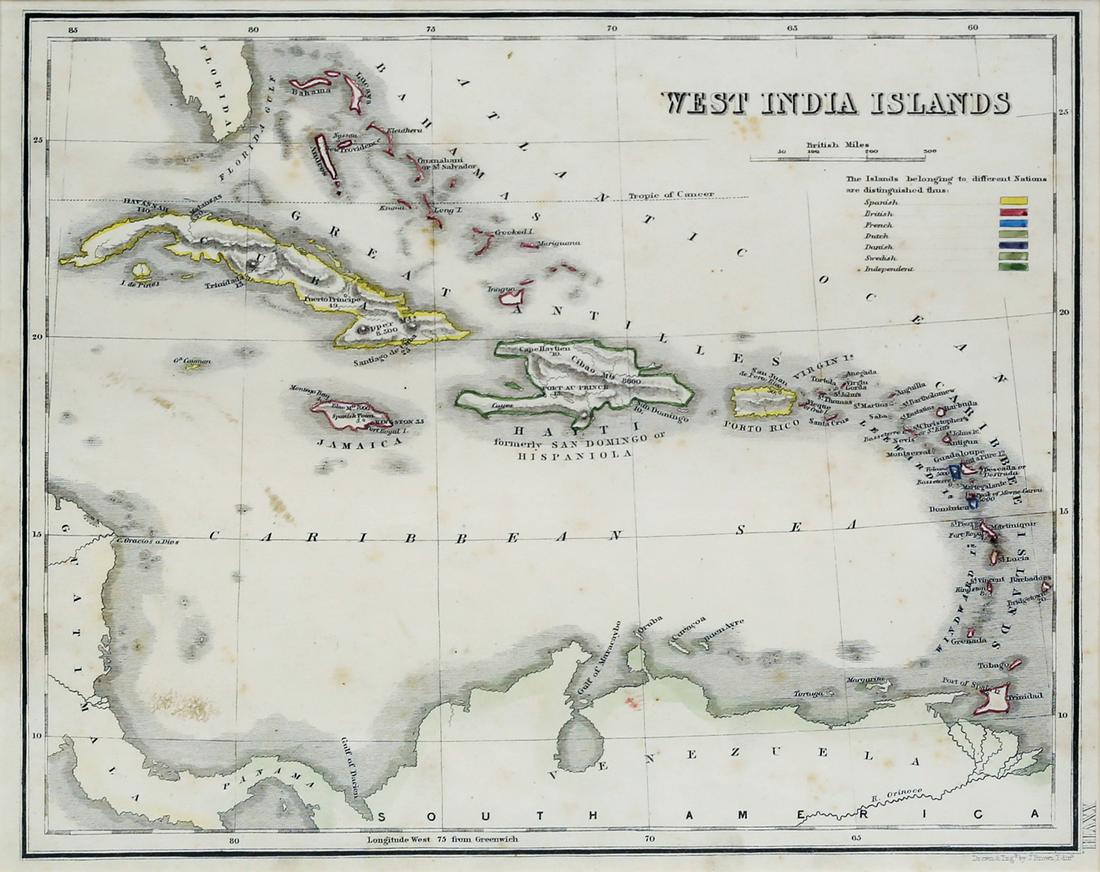 Brown Map of the Caribbean (1 of 2)
