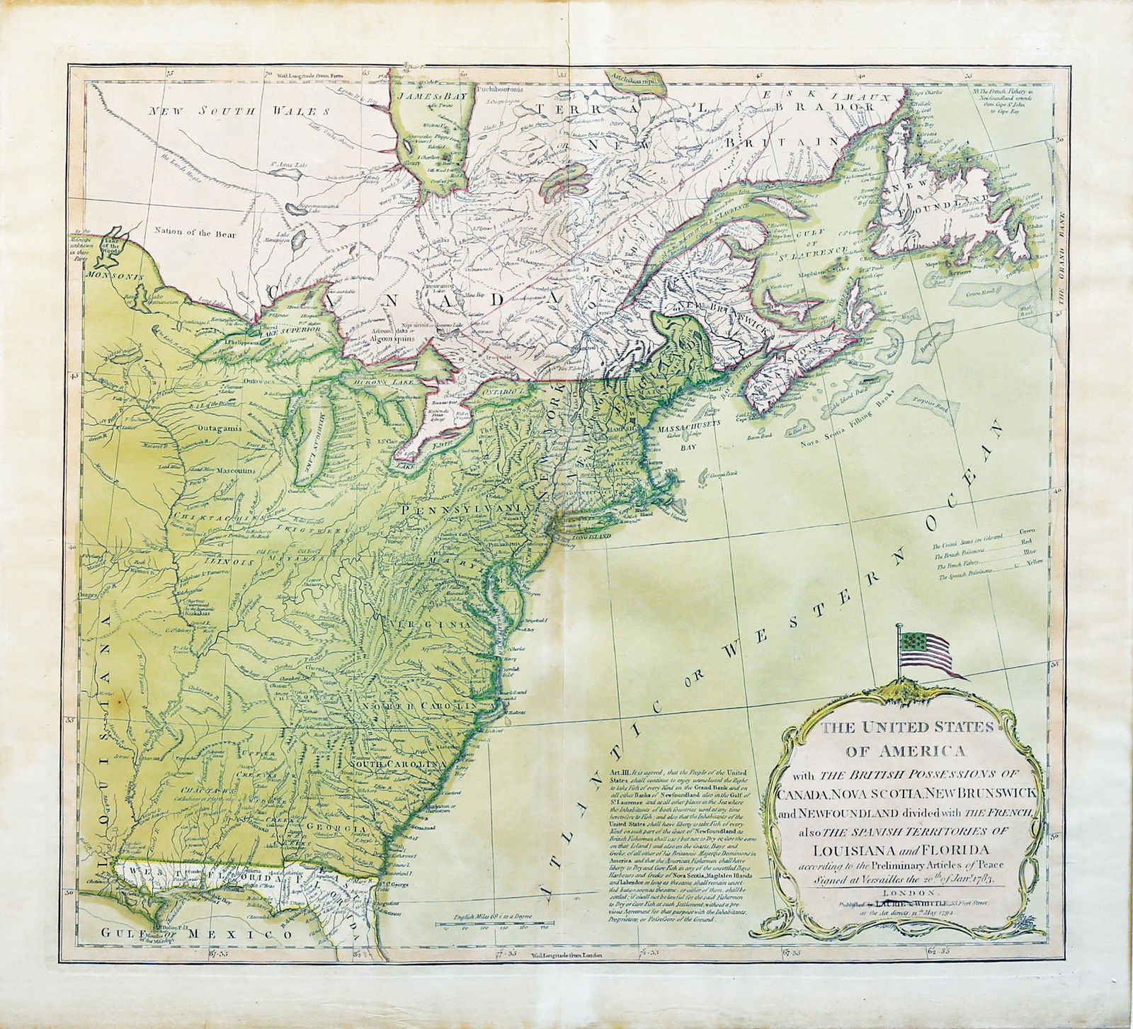 Laurie & Whittle Map of America (1 of 1)