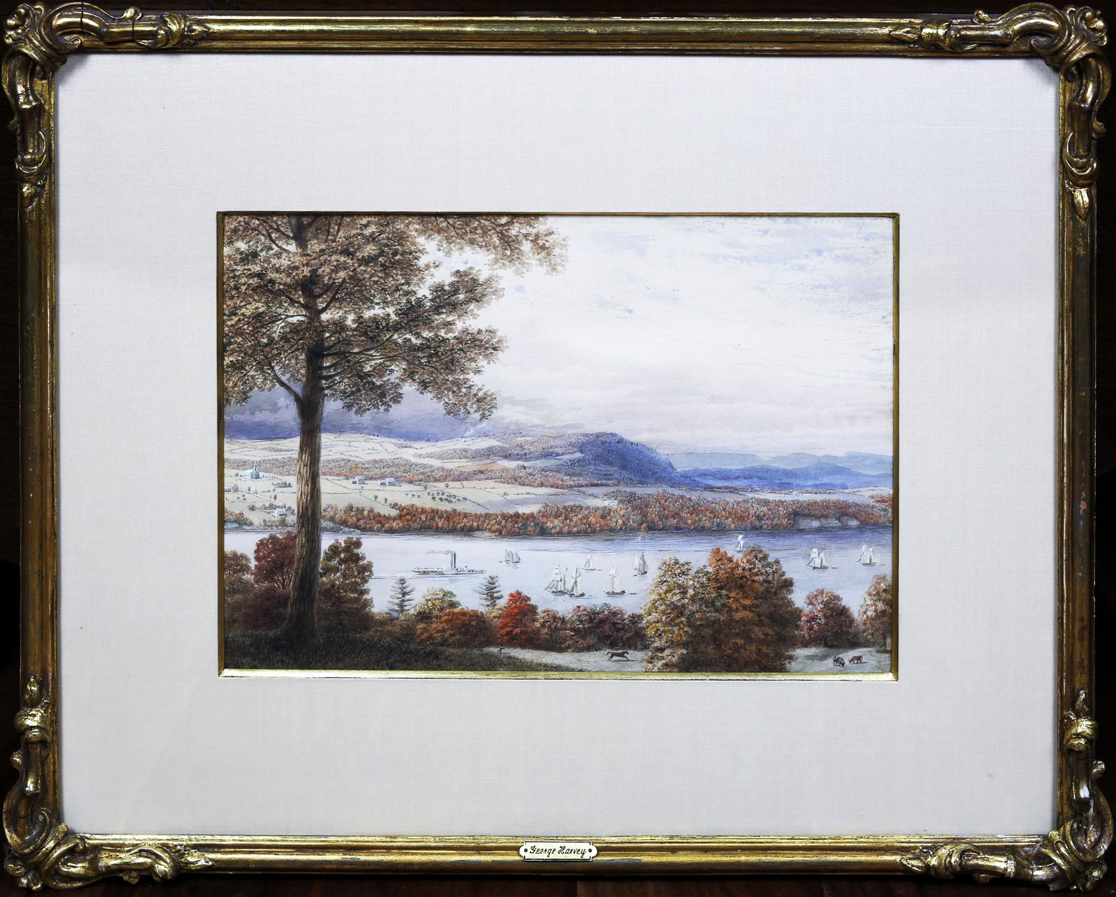 Harvey watercolor of the Hudson River (1 of 3)