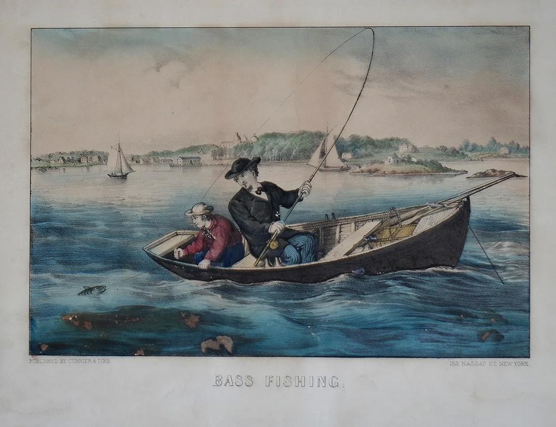 Currier & Ives, Bass Fishing (1 of 1)