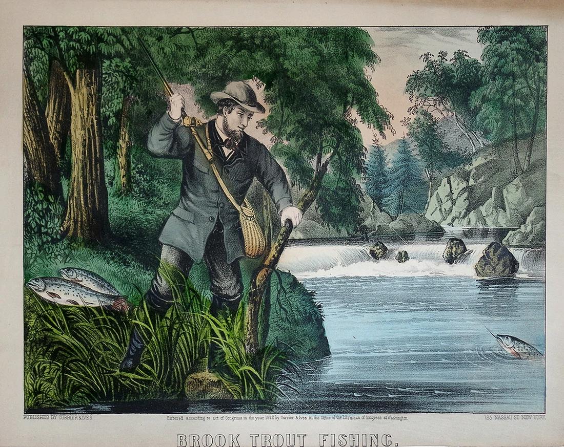Currier & Ives, Brook Trout Fishing (1 of 1)
