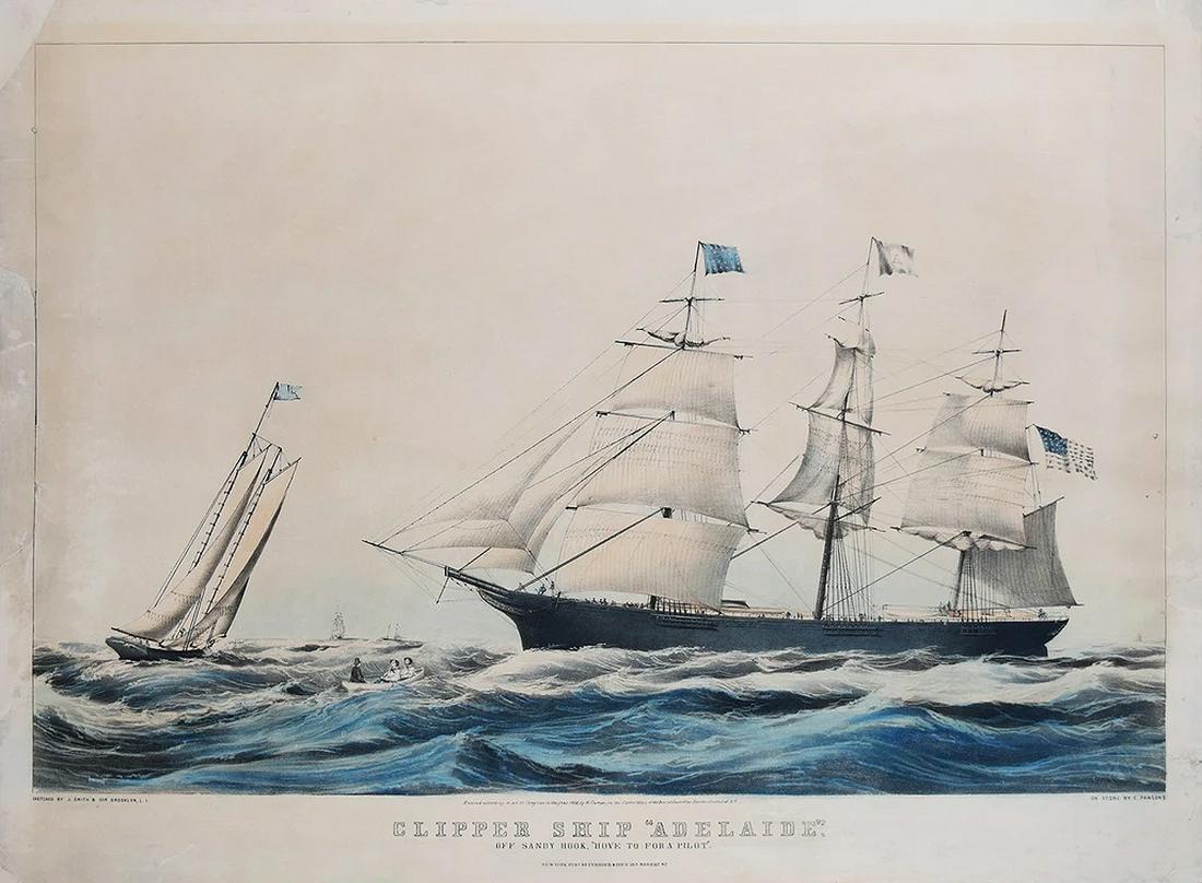 Parons, Clipper Ship "Adelaide" Off Sandy Hook (1 of 1)