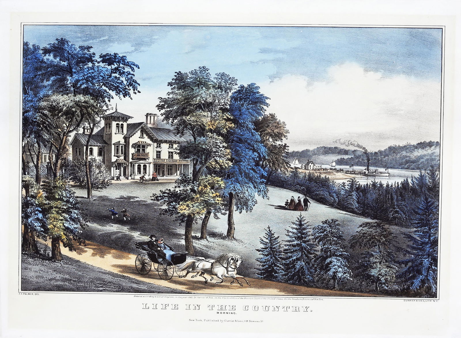 Currier & Ives, Life in the Country. Morning (1 of 1)