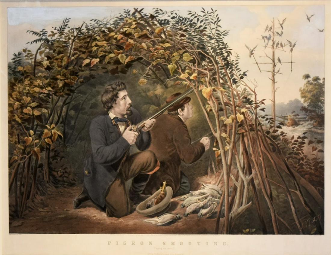 Currier & Ives, Pigeon Shooting: "Playing the Decoy". (1 of 1)