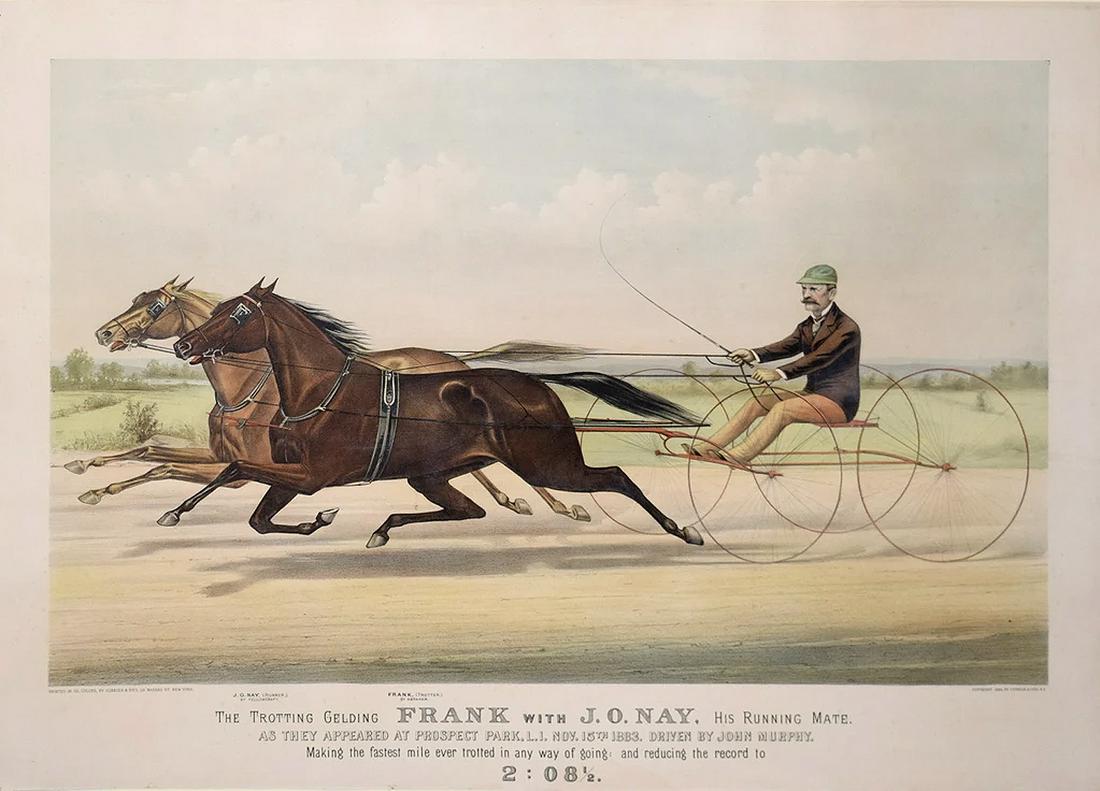 Currier & Ives, The Trotting Gelding Frank with J. O. (1 of 1)