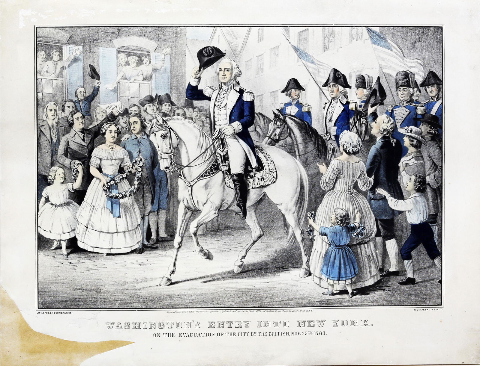 Currier & Ives, Washington's Entry into New York. (1 of 1)