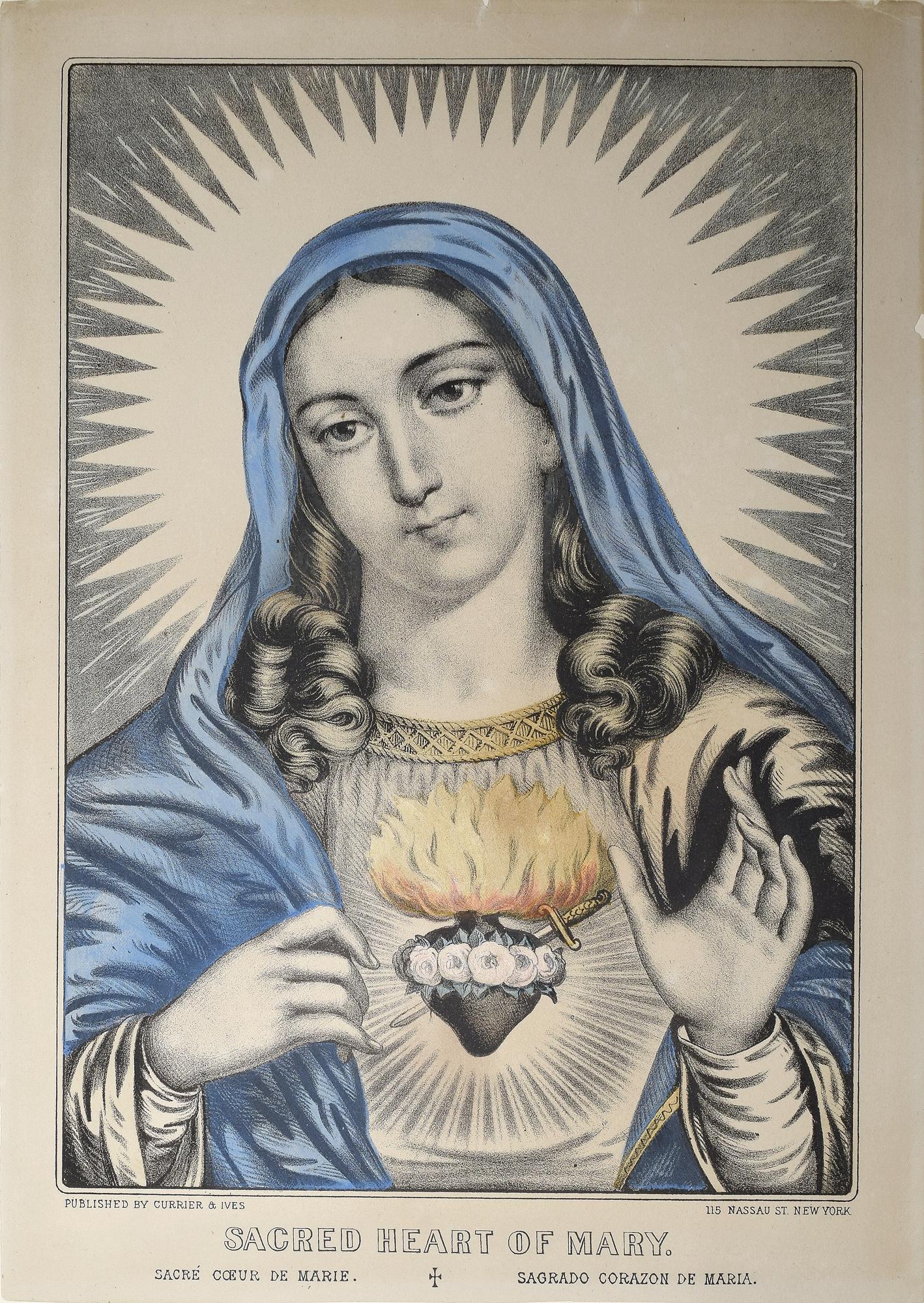 Currier & Ives - Sacred Heart of Mary. (1 of 1)