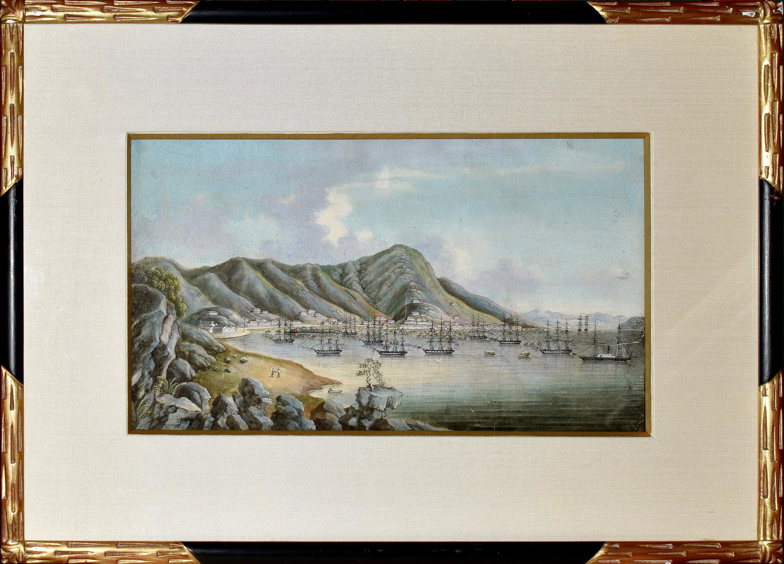 Tingqua Watercolor of View of Hong Kong (1 of 1)