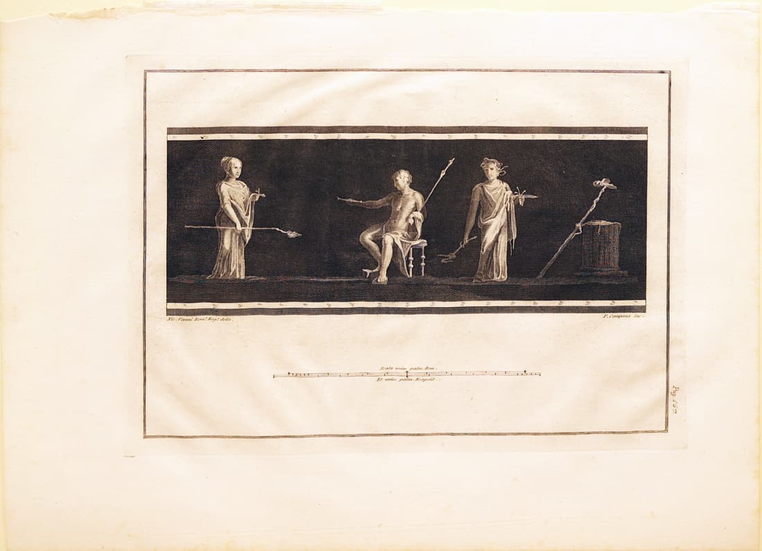 Bairdi, Pictures of Ancient Herculaneum, Pag. 167: BAIRDI, Ottavio Antonio ( 1690-1765), et al. Le Pitture Antiche D'Ercolano E Contorni Incise Con Qualche Spiegazione (Pictures of Ancient Herculaneum and its Environs). Pag. 167. Drawn and engraved by