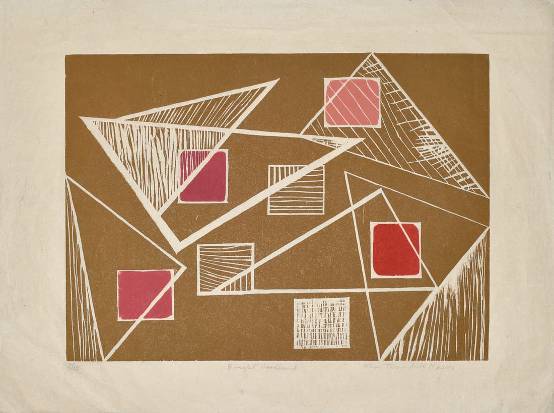 Mason Woodcut of Bright Woodland (1 of 1)