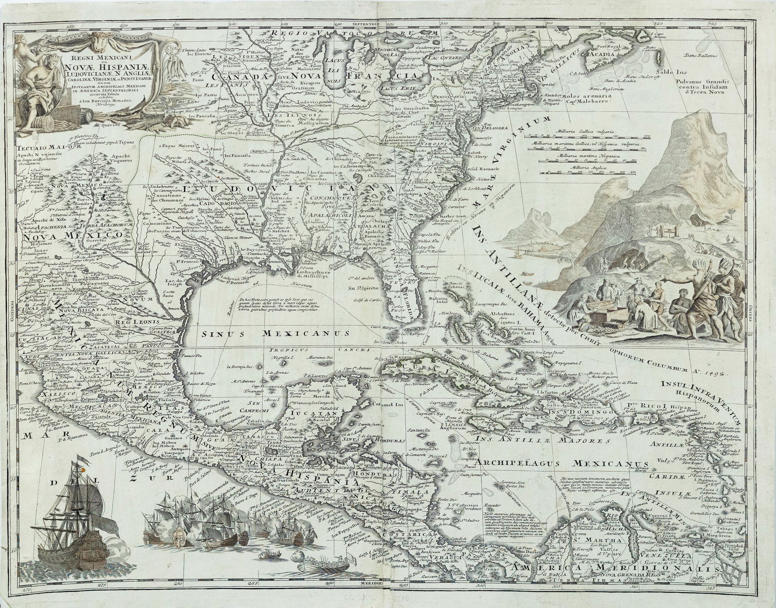 Homann Map of New Spain 1720 (1 of 1)