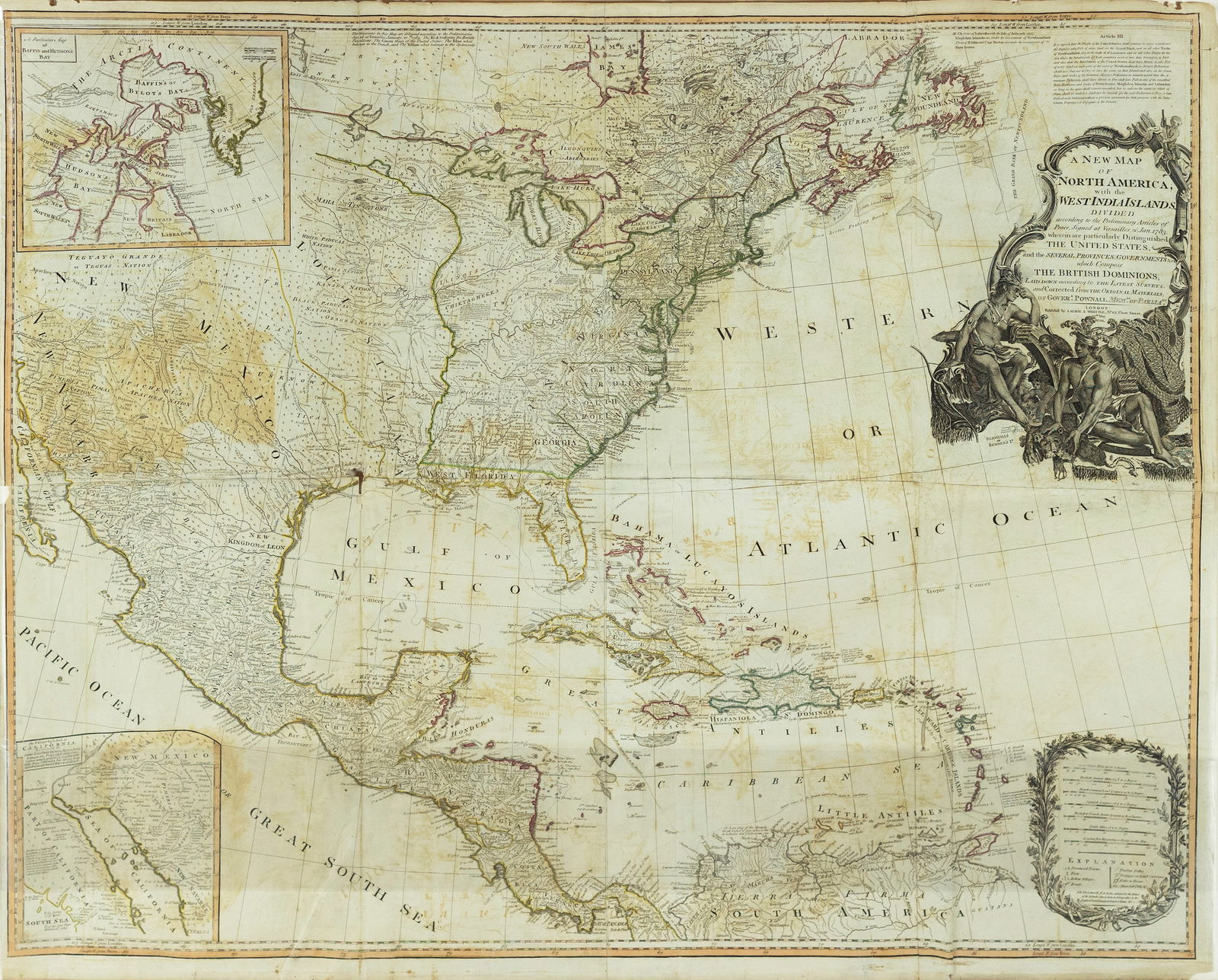 Pownall Map of North America with the West India Islands (1 of 1)