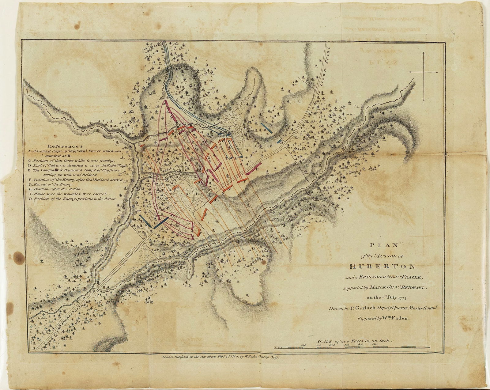 Faden Revolutionary War Map of  Huberton (1 of 1)