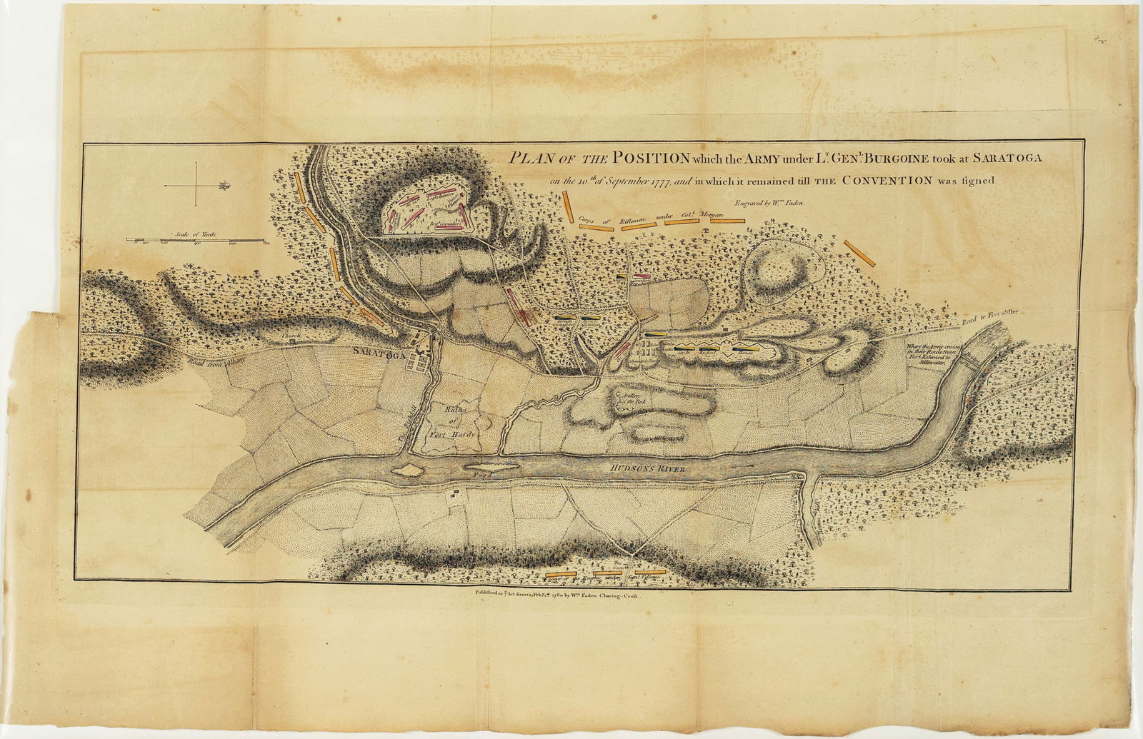 Faden Revolutionary War Map of Saratoga (1 of 1)