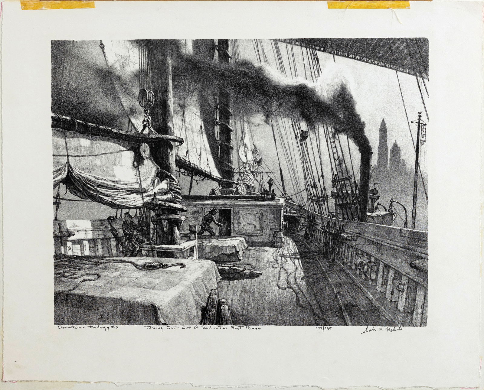 John Noble Lithograph of the East River (1 of 1)
