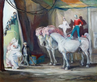 Franz Kline, Oil on Canvas - At the Circus