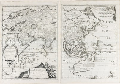 Coronelli Map of the Continent of Asia