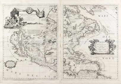 Coronelli Map of the Continent of North America