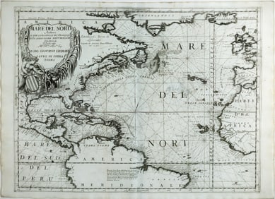 Coronelli Map of the Atlantic Ocean