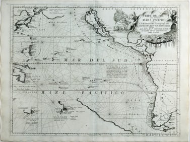 Coronelli Map of the Pacific Ocean
