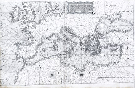 Forlani map of the Mediterranean