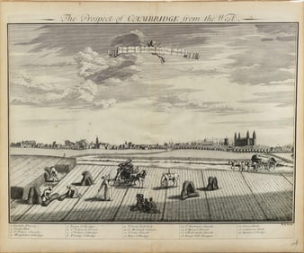 Jan Kip Engraving of The Prospect of Cambridge from the West