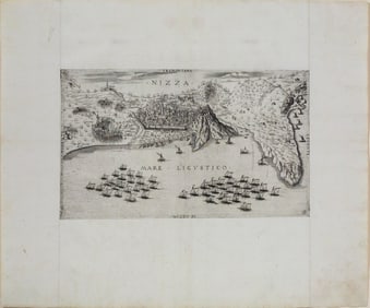 Antonio Lafrei Map of Nizza (Nice, France)