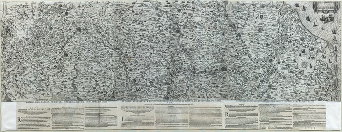De Bry & Vopel Map of the Rhine River